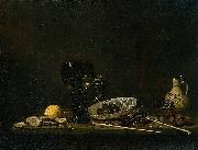 Still life with wineglass Jan van de Velde